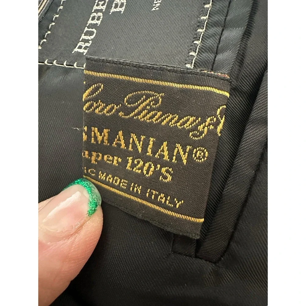 Canali Loro Piana Super 120's 100%‎ Wool Blazer Mens 52 US 42 Black #Y12-5